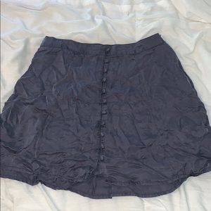 silk button down skirt